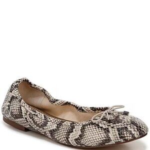 Sam Edelman Felicia Snake Print Leather  Ballet Flats, Size 7.5, New in Box